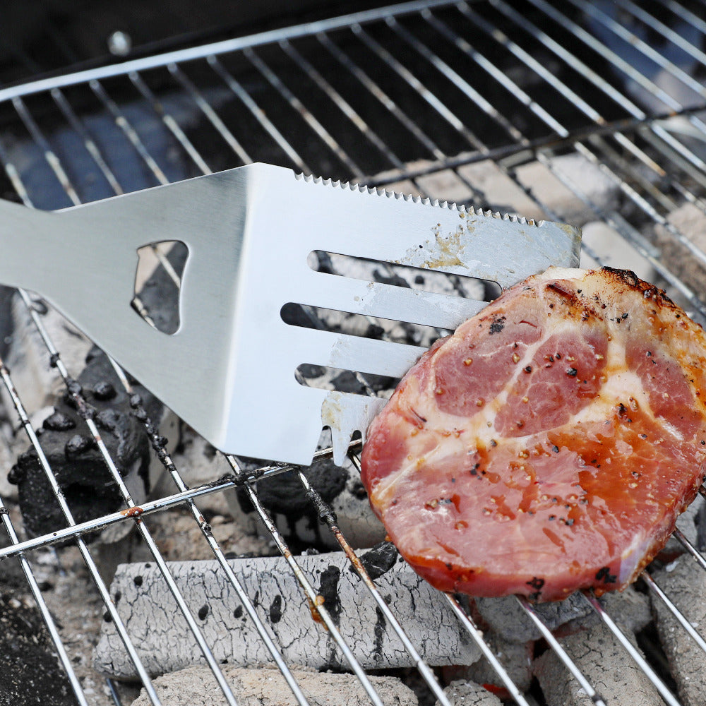 7-Piece Stainless Steel BBQ Grill Tool Set with Case by HitMyNeed