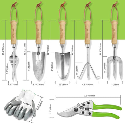 7-Piece Stainless Steel Gardening Hand Tool Set by HitMyNeed
