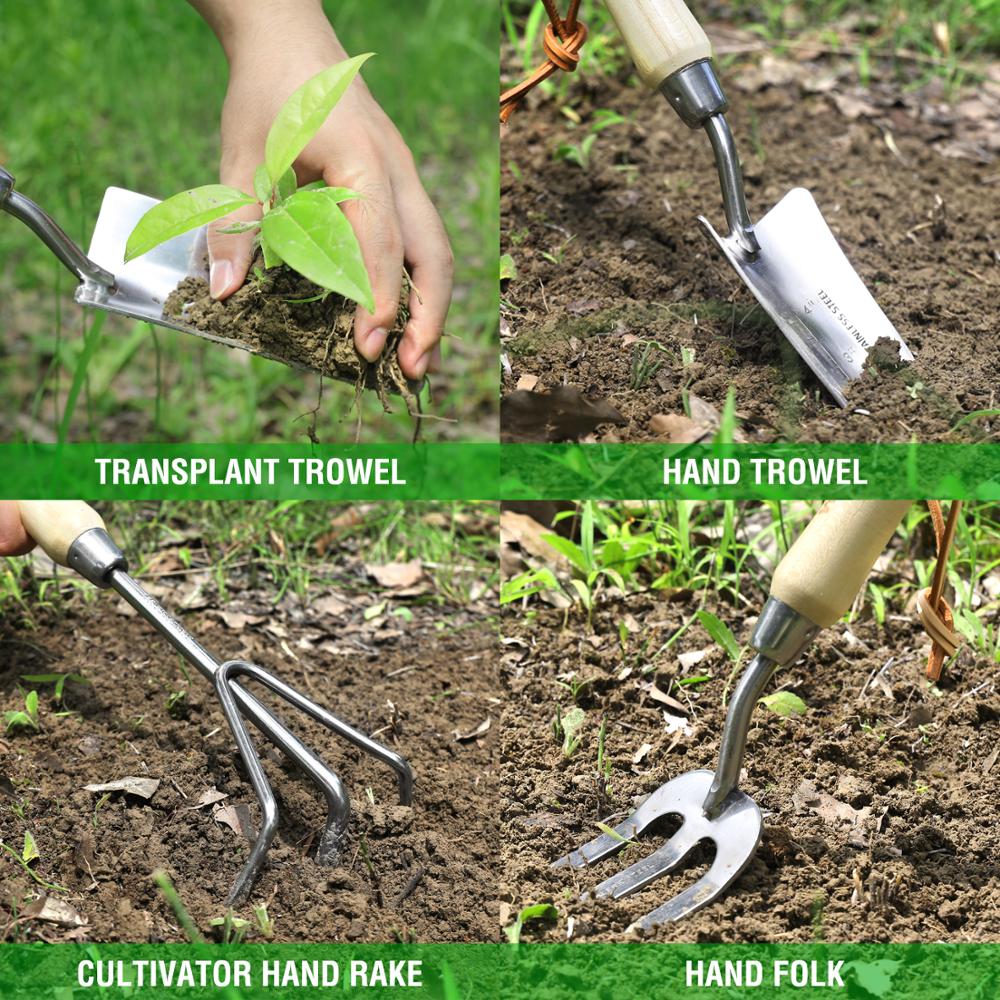 7-Piece Stainless Steel Gardening Hand Tool Set by HitMyNeed