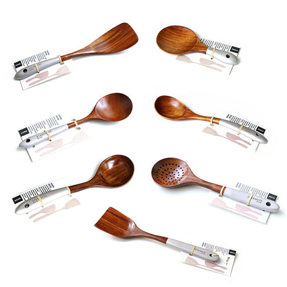 7-Piece Teak Wooden Cooking Utensil Set by HitMyNeed