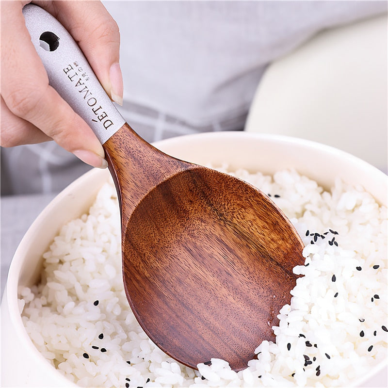7-Piece Teak Wooden Cooking Utensil Set by HitMyNeed