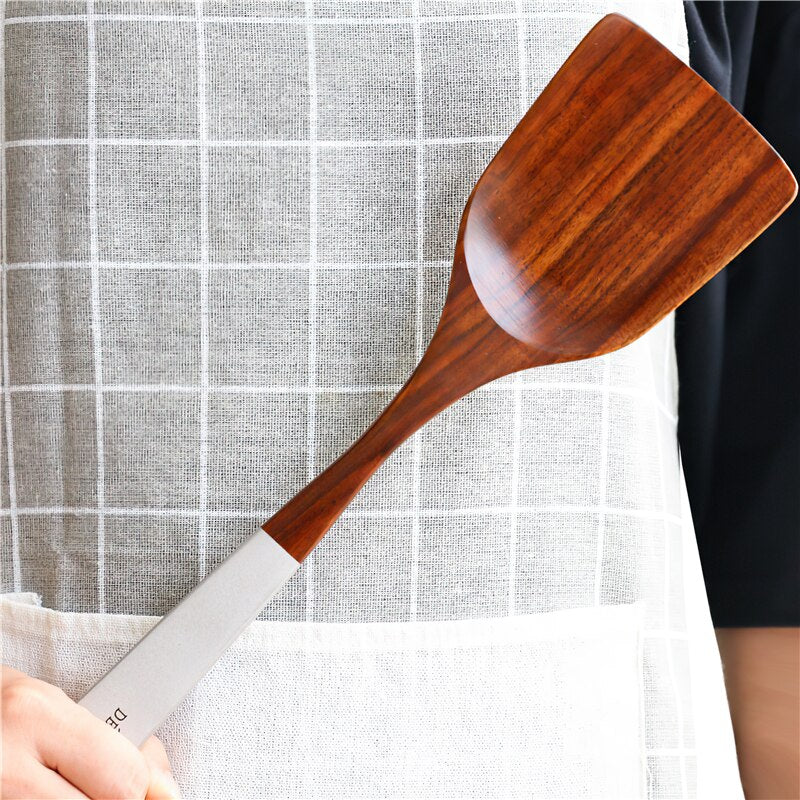 7-Piece Teak Wooden Cooking Utensil Set by HitMyNeed