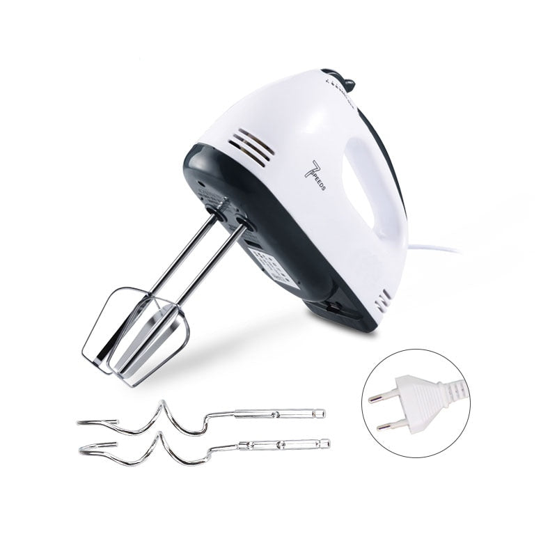 7-Speed Electric Hand Mixer with Beaters & Hooks by HitMyNeed
