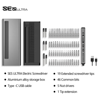 70-in-1 Mini Electric Precision Screwdriver Set ses-ultra-grey by HitMyNeed