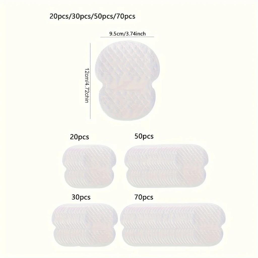 70-Pack Underarm Sweat Pads, Washable & Reusable by HitMyNeed