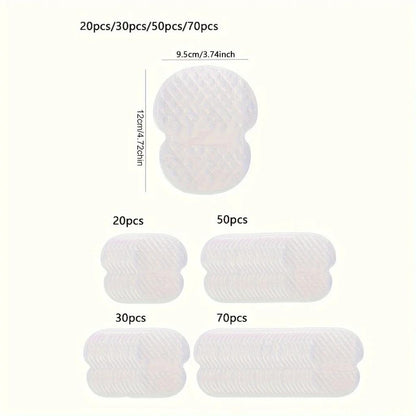70-Pack Underarm Sweat Pads, Washable & Reusable by HitMyNeed