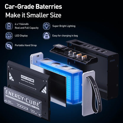 70000mAh 100W Laptop Power Bank with Flashlight by HitMyNeed