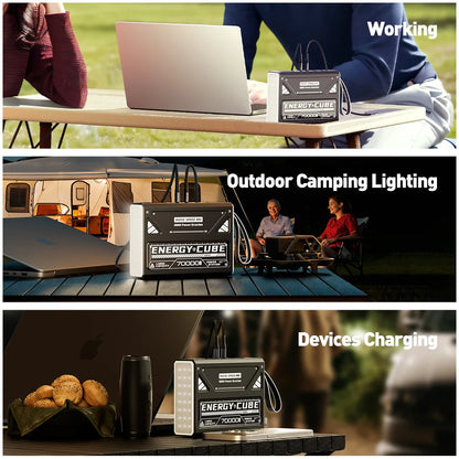 70000mAh 100W Laptop Power Bank with Flashlight by HitMyNeed