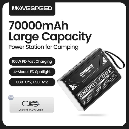 70000mAh 100W Laptop Power Bank with Flashlight black-100w-70000mah by HitMyNeed