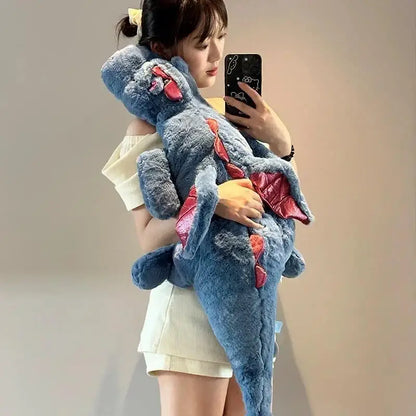 70cm Flying Dragon Plush Pillow for Kids blue-70cm by HitMyNeed
