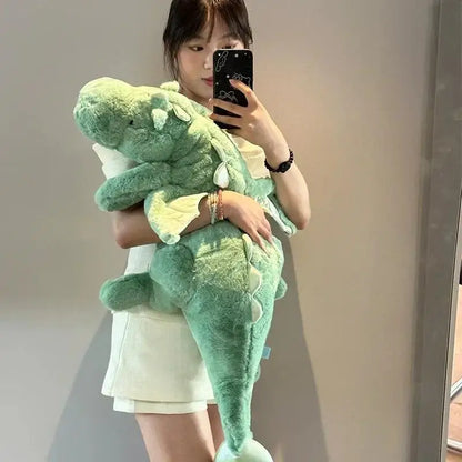 70cm Flying Dragon Plush Pillow for Kids green-70cm by HitMyNeed