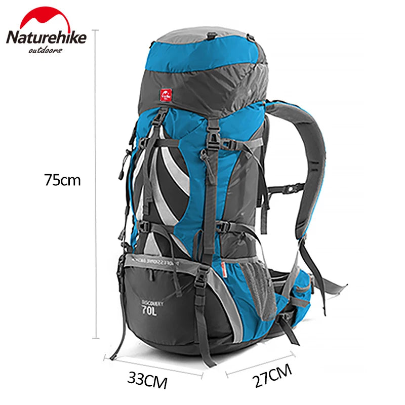 70L Waterproof Mountaineering & Hiking Backpack blue-70l by HitMyNeed