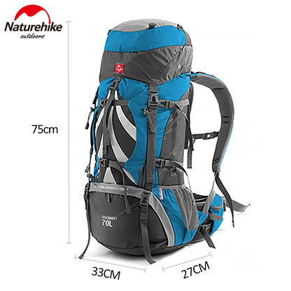 70L Waterproof Mountaineering & Hiking Backpack blue-70l by HitMyNeed