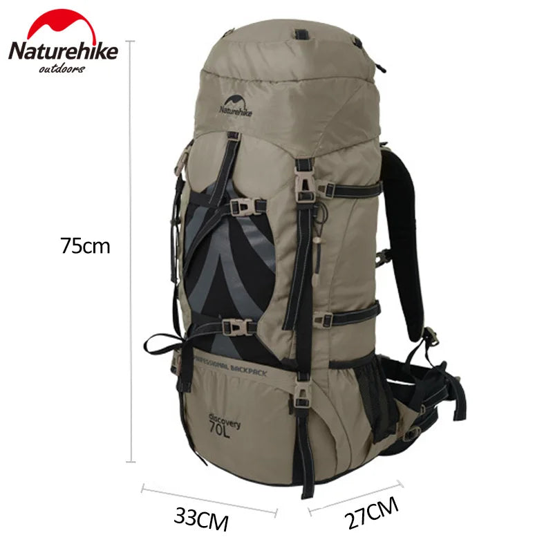 70L Waterproof Mountaineering & Hiking Backpack brown-70l by HitMyNeed