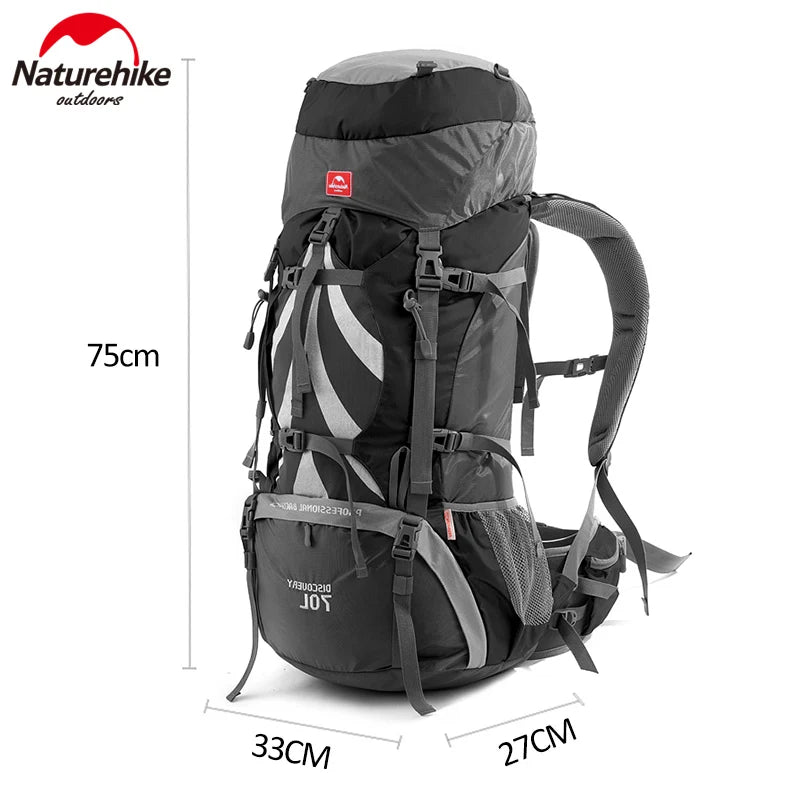 70L Waterproof Mountaineering & Hiking Backpack gray-70l by HitMyNeed