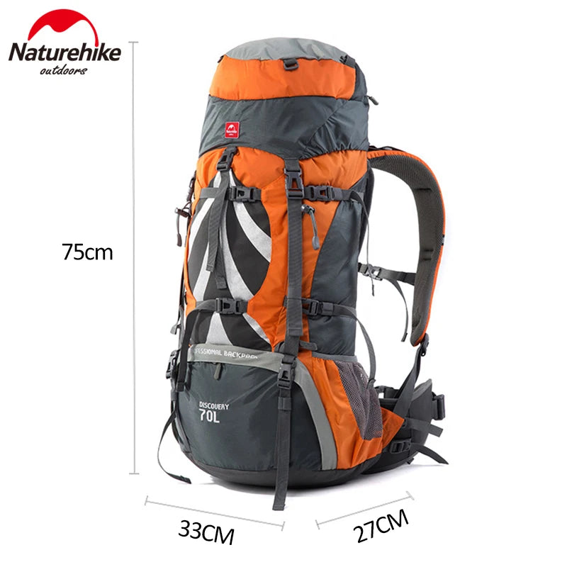 70L Waterproof Mountaineering & Hiking Backpack orange-70l by HitMyNeed