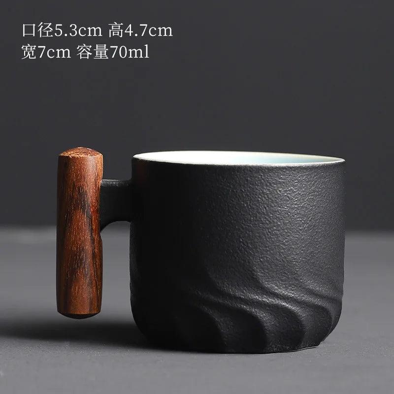 70ml Handmade Ceramic Retro Coffee & Tea Cup c-one-cup by HitMyNeed