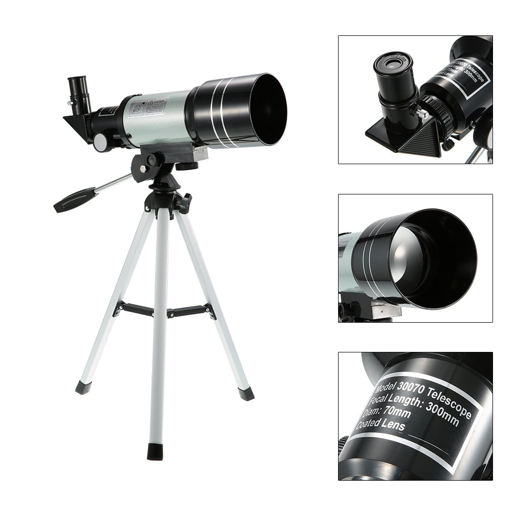 70mm Astronomical Refractor Telescope with Tripod by HitMyNeed
