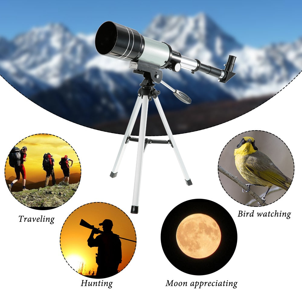 70mm Astronomical Refractor Telescope with Tripod by HitMyNeed