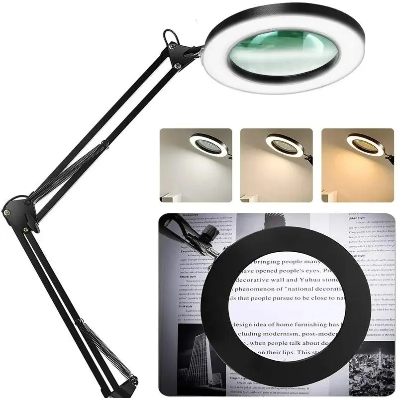 72LED 8X/10X USB Magnifying Lamp with 3 Color Modes by HitMyNeed