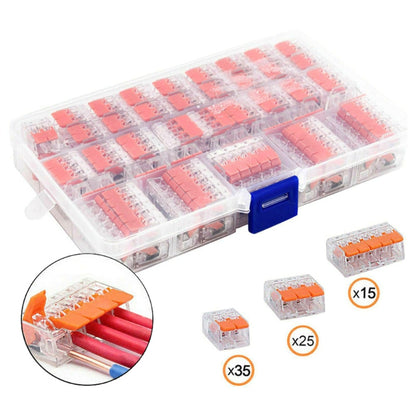 75pcs Lever Wire Connector Assortment Box by HitMyNeed