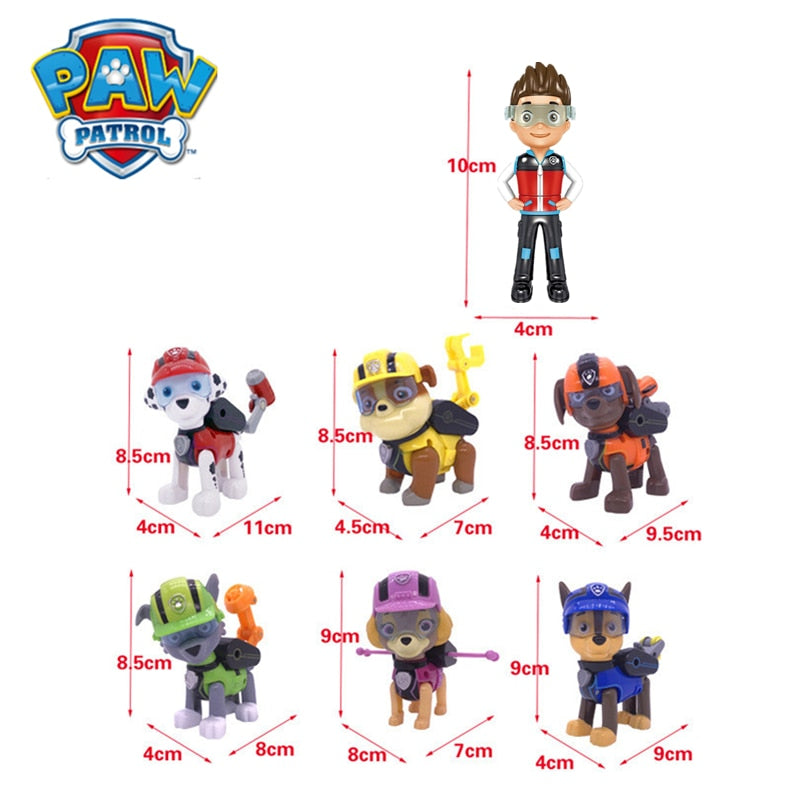 Paw Patrol Figurines Toy Set, 7-Piece Collection