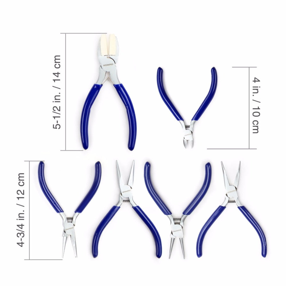 Portable Mini Pliers Set with Case (7 Pieces)