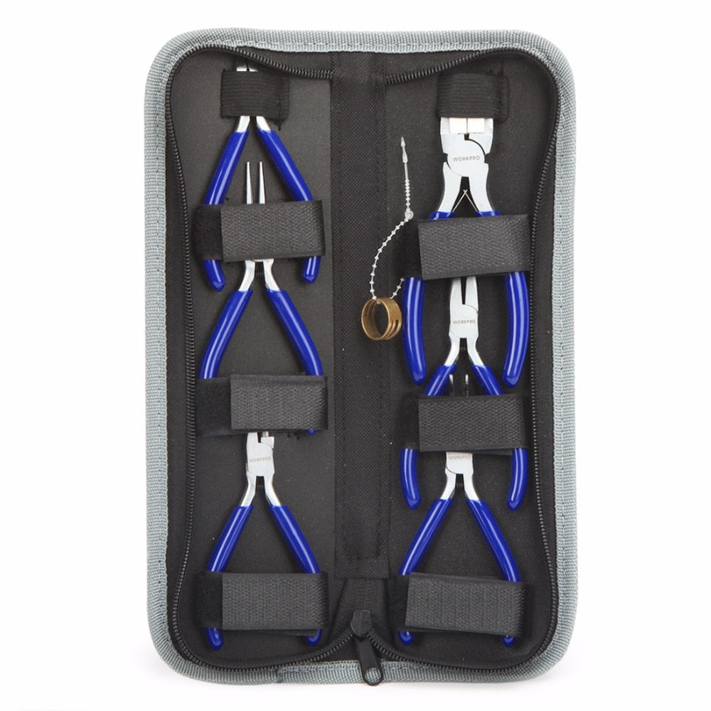 Portable Mini Pliers Set with Case (7 Pieces)