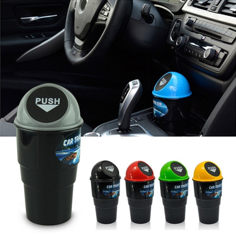 Plastic Mini Car Trash Can with Lid