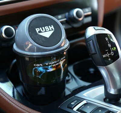 Plastic Mini Car Trash Can with Lid