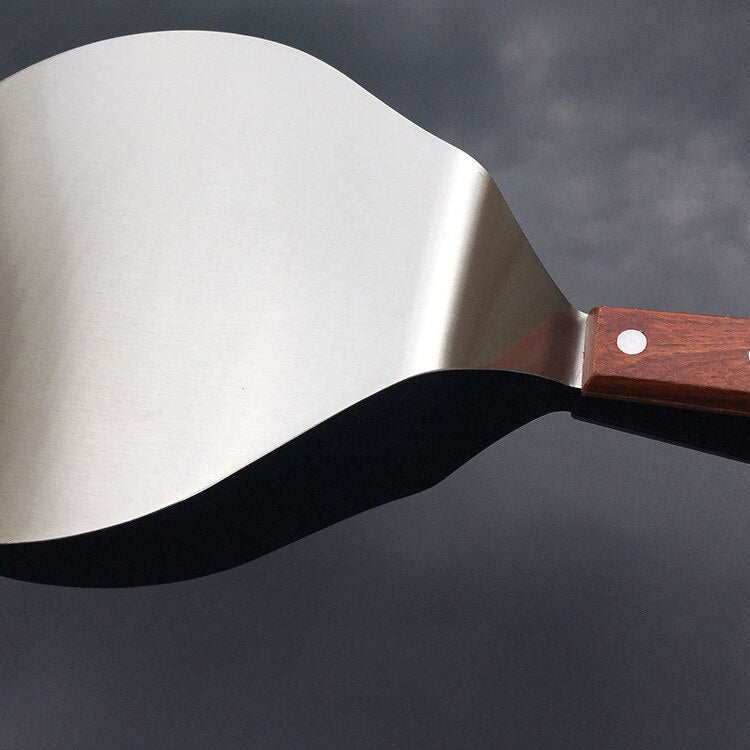 Stainless Steel Pizza Oven Shovel with Wooden Handle
