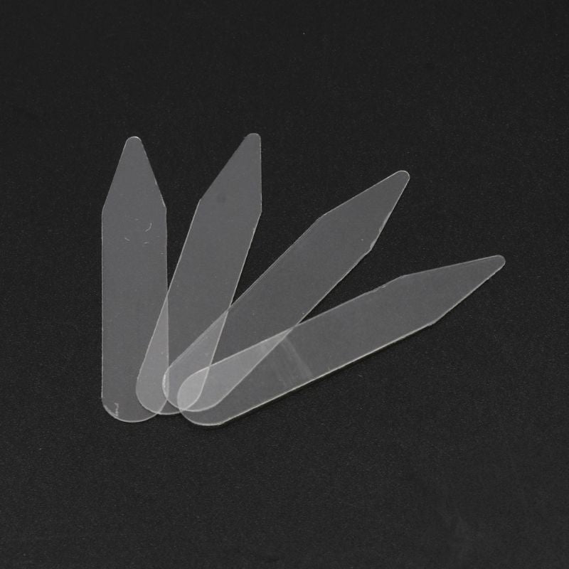 Clear Plastic Collar Stays, 55mm (Pack of 200)