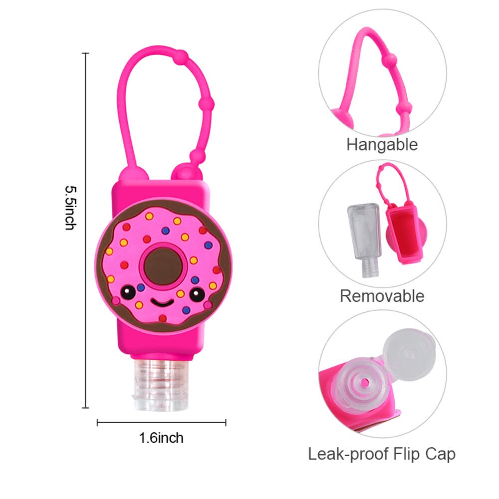 Hand Sanitizer Hanger Set with Refillable Bottles (4pcs)