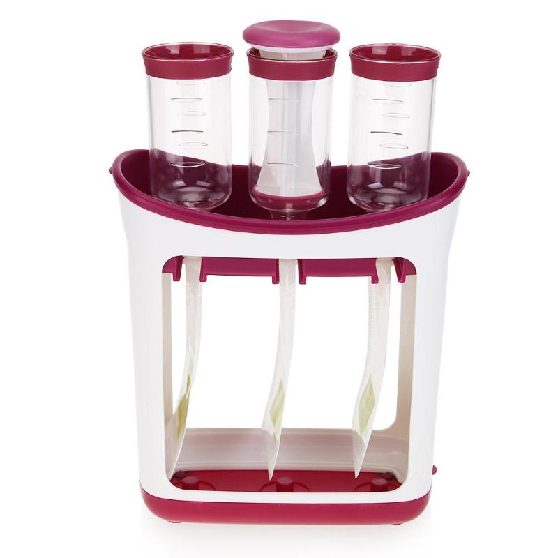 Baby Food Squeezer with Reusable Food Pouches