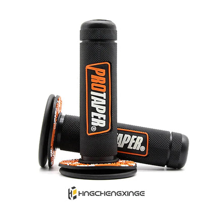 7/8" Motorcycle Gel Rubber Handlebar Grips Pair pro-bk-or by HitMyNeed