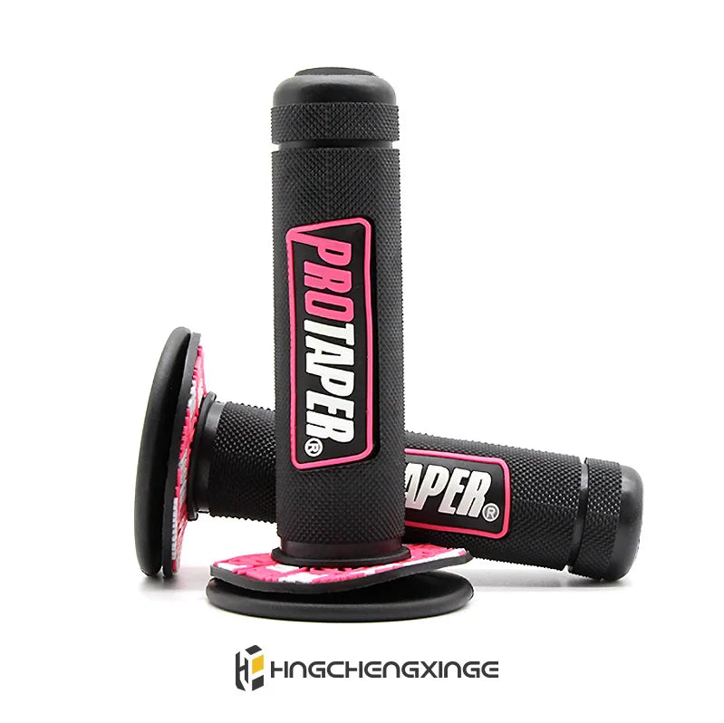 7/8" Motorcycle Gel Rubber Handlebar Grips Pair pro-bk-pink by HitMyNeed