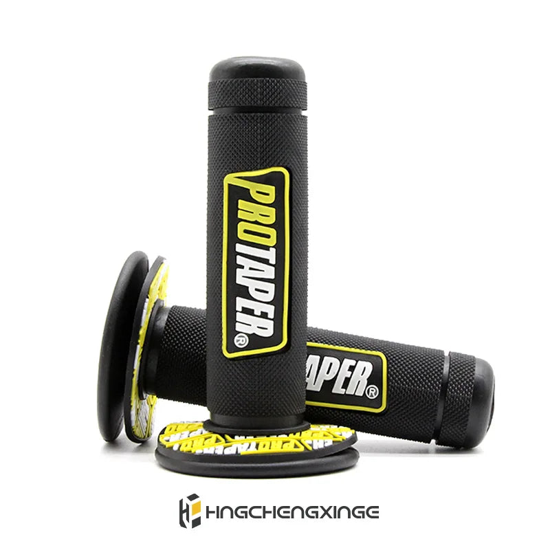 7/8" Motorcycle Gel Rubber Handlebar Grips Pair pro-bk-yl by HitMyNeed