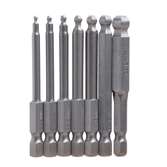 7pc 65mm Magnetic Hex Screwdriver Bit Set by HitMyNeed