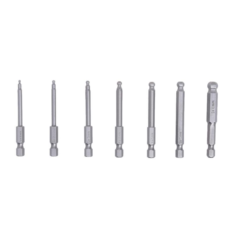 7pc 65mm Magnetic Hex Screwdriver Bit Set by HitMyNeed