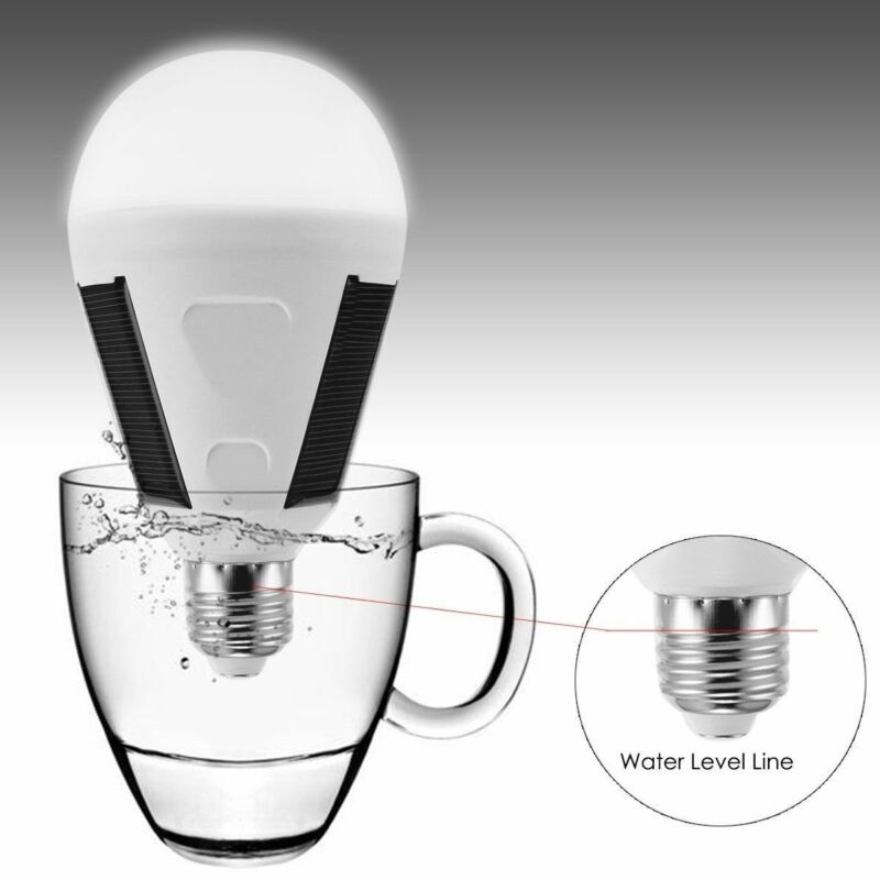 7W Solar Rechargeable LED Bulb with Hook by HitMyNeed
