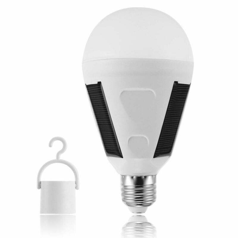 7W Solar Rechargeable LED Bulb with Hook by HitMyNeed