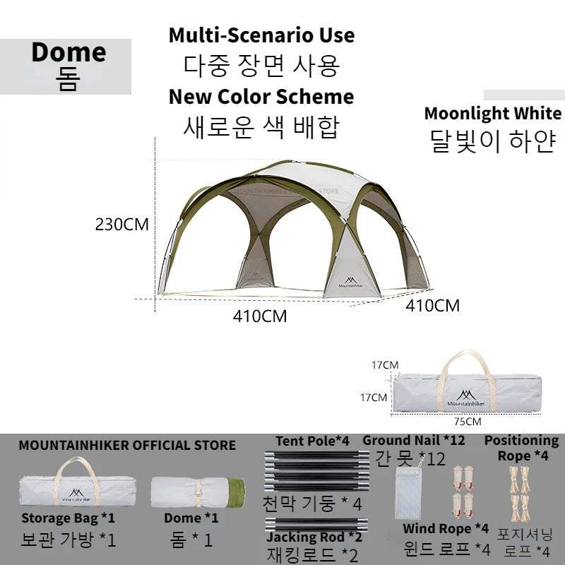 8-10 Person Outdoor Camping Dome Pergola Tent dome-moonlight-white by HitMyNeed