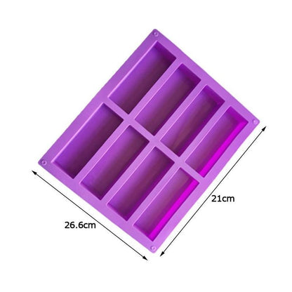 8 Cavity Silicone Granola and Protein Bar Mold by HitMyNeed