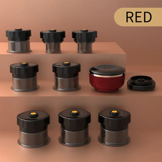 8 Cups Electric Cupping Massager with EMS & Gua Sha red by HitMyNeed