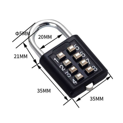 8-Digit Combination Zinc Alloy Padlock for Luggage by HitMyNeed