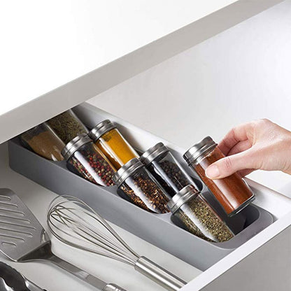 8-Grid Condiment Rack Organizer for Kitchen Storage by HitMyNeed