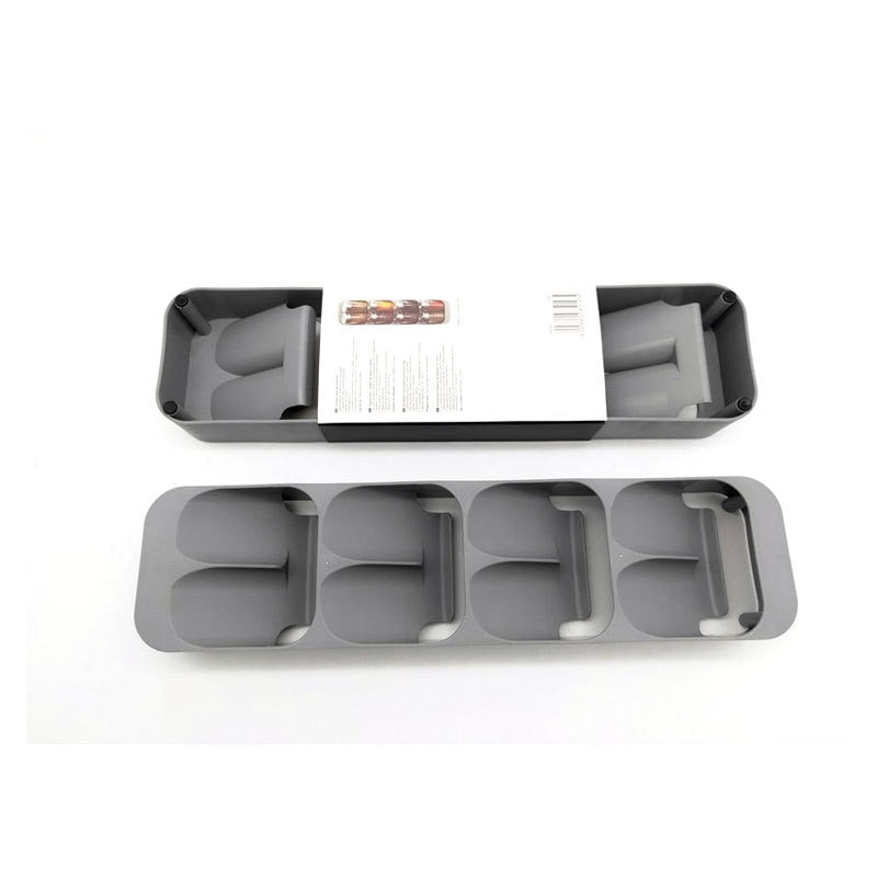 8-Grid Condiment Rack Organizer for Kitchen Storage by HitMyNeed