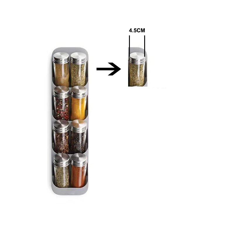 8-Grid Condiment Rack Organizer for Kitchen Storage by HitMyNeed