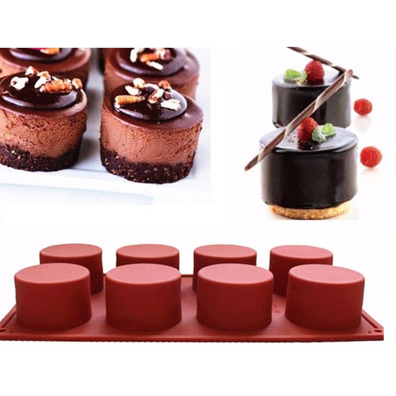 8-Hole Round Silicone Mini Cake Mold Pan by HitMyNeed