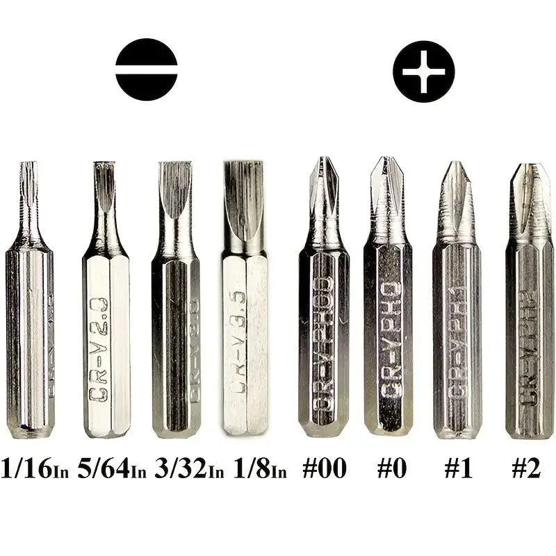 8-in-1 Aluminum Alloy Screwdriver Pen with Bits by HitMyNeed